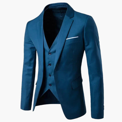 Herr Klassisk Kavaj Enkelknäppt Elegant Stil för Fester och Arbete
