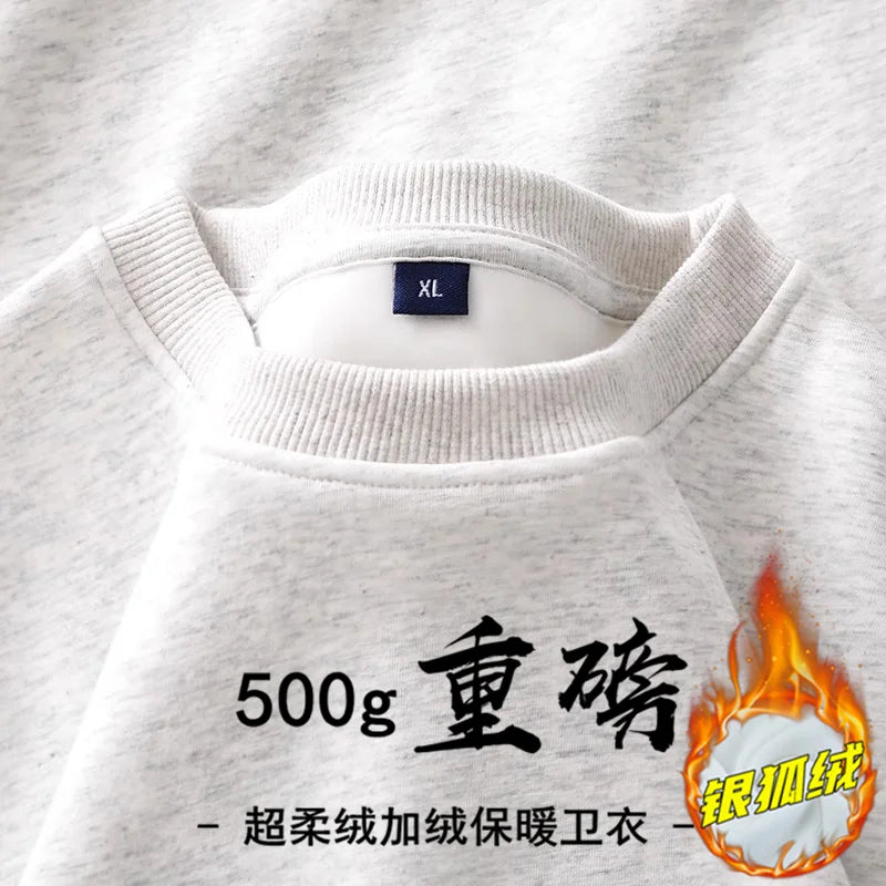 Unisex sweatshirt med rundhals och mjuk insida, långärmad tröja