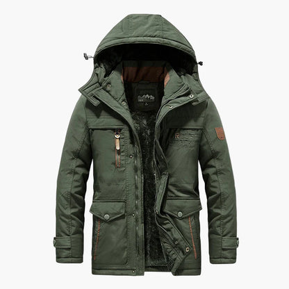 Herr Vinterjacka Parkas Outdoor Varm Fodrad Fritidsstil