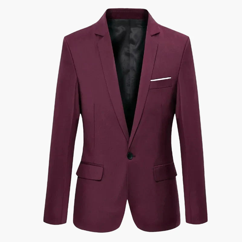 Herr Klassisk Kavaj Enkelknäppt Elegant Stil för Fester och Arbete
