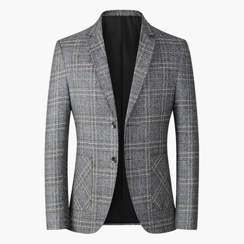 Herr Blazer Kavaj Rutig – Stilren Affärs- och Vardagsjacka
