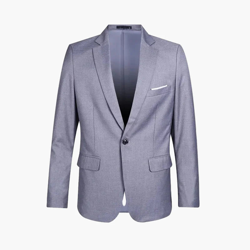 Herr Klassisk Kavaj Enkelknäppt Elegant Stil för Fester och Arbete