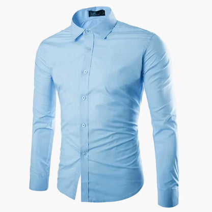 Herrskjorta med lång ärm – Slim Fit, elegant och mångsidig för kontor och fest