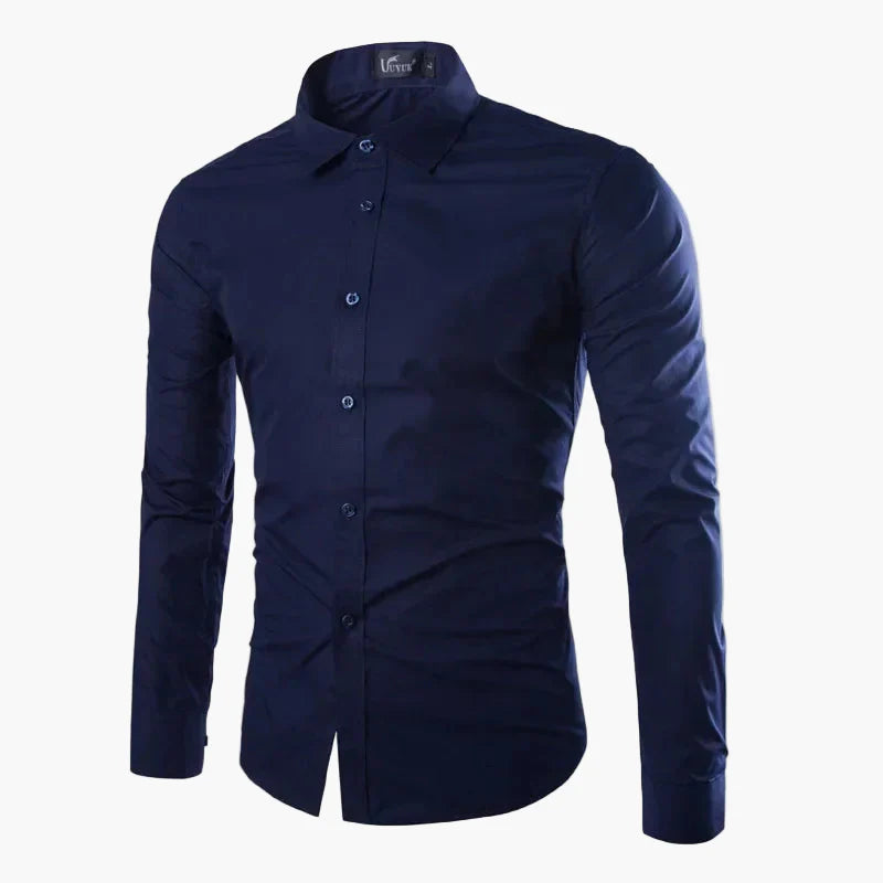 Herrskjorta Slim Fit – Modern Design för Kontor och Fest
