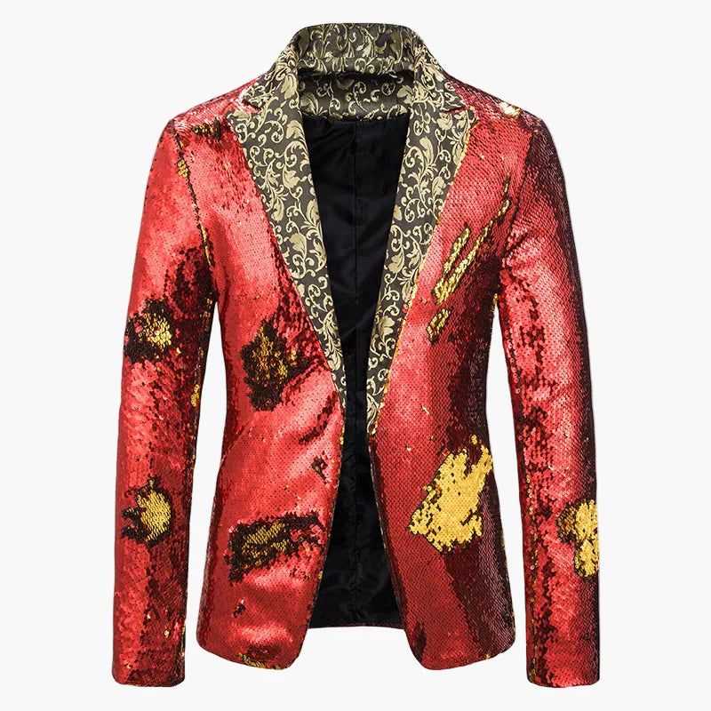 Herr Paljettblazer för Fest och Scen, Glamourös Kavaj för Särskilda Tillfällen