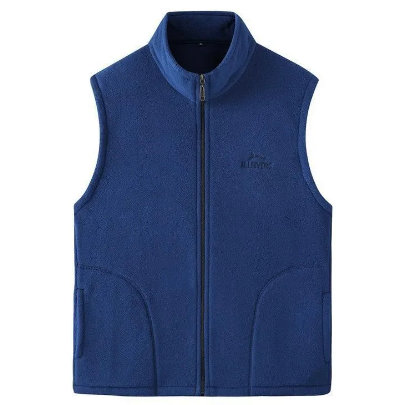 Fleeceväst med dragkedja och ståkrage för unisex