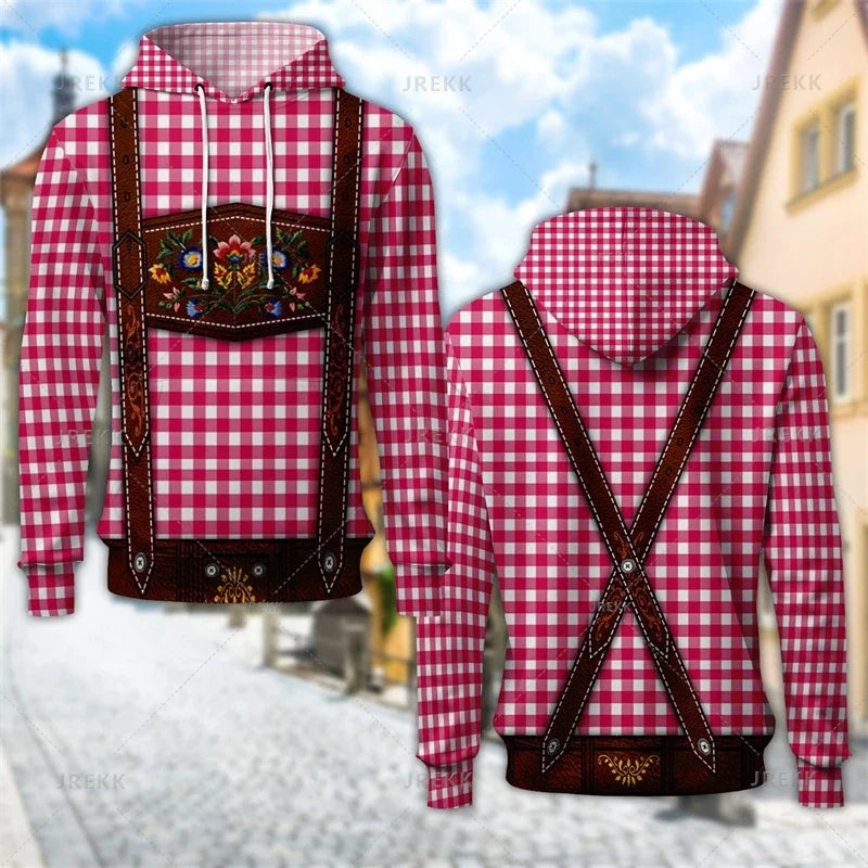 Unisex Hoodie med tryckt hängsletema och huva
