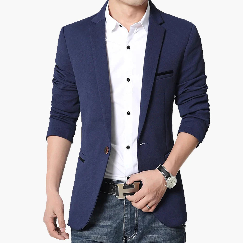 Herr Elegant Slim Fit Kavaj för Affär och Fest