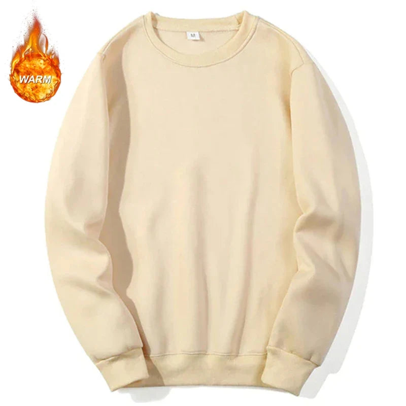 Enkel Tröja Rundhalsad Långärmad Sweatshirt i Olika Färger