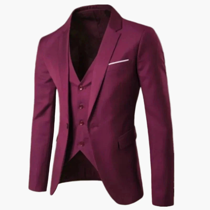 Herr Klassisk Kavaj Enkelknäppt Elegant Stil för Fester och Arbete