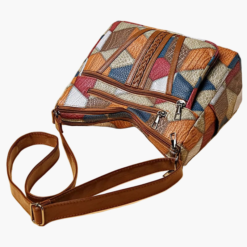 Damväska Crossbody Patchwork Retro Axelremsväska för Vardag och Fritid