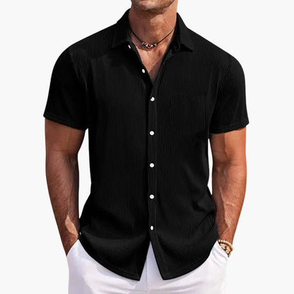 Herr Skjorta Kortärmad Randig Modern Sommarstil – Avslappnad & Elegant