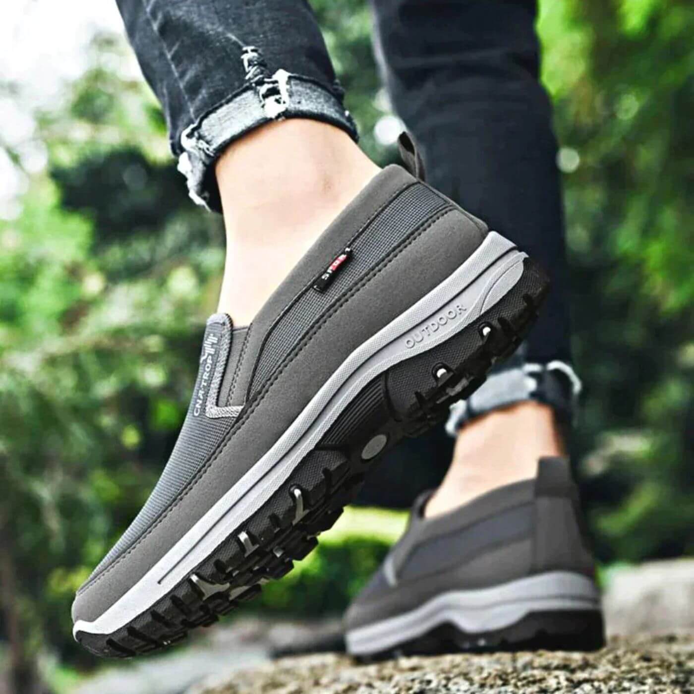 Herrskor Slip-on Sportiga Vardagsskor för Promenad och Fritid