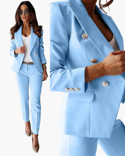 Kvinnors eleganta kostymset – Blazer och byxor för kontor och affärsmöten