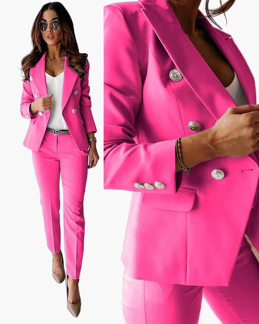 Kvinnors eleganta kostymset – Blazer och byxor för kontor och affärsmöten