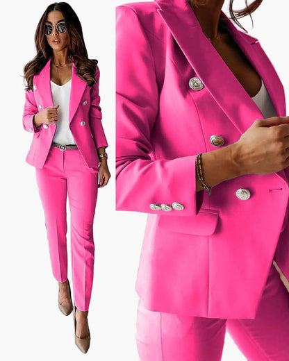 Kvinnors eleganta kostymset – Blazer och byxor för kontor och affärsmöten