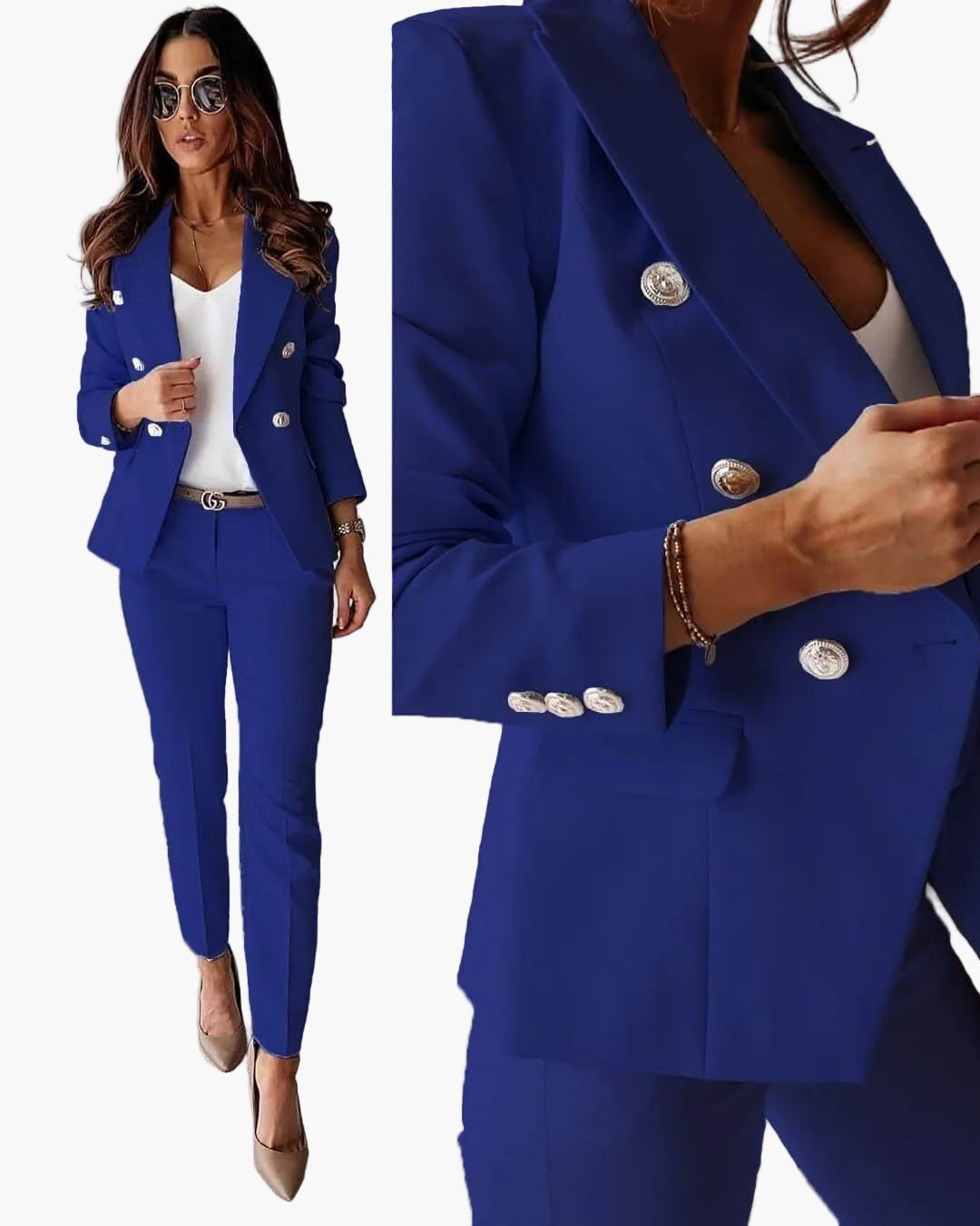 Kvinnors eleganta kostymset – Blazer och byxor för kontor och affärsmöten