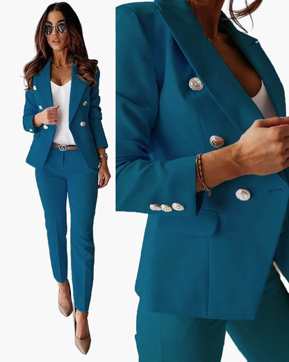 Kvinnors eleganta kostymset – Blazer och byxor för kontor och affärsmöten