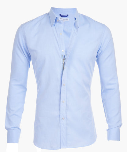 Herrskjorta Slim Fit med Dold Dragkedja – Modern och Elegant Skjortstil för Män