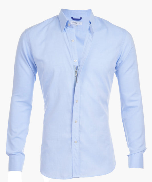 Herrskjorta Slim Fit med Dold Dragkedja – Modern och Elegant Skjortstil för Män