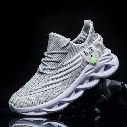 Herr Sneakers Sportiga Löparskor med Modern Design – Bred Passform och Unik Sula