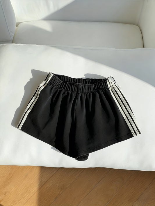 Damers sportiga shorts med avslappnad passform för löpning och fritid