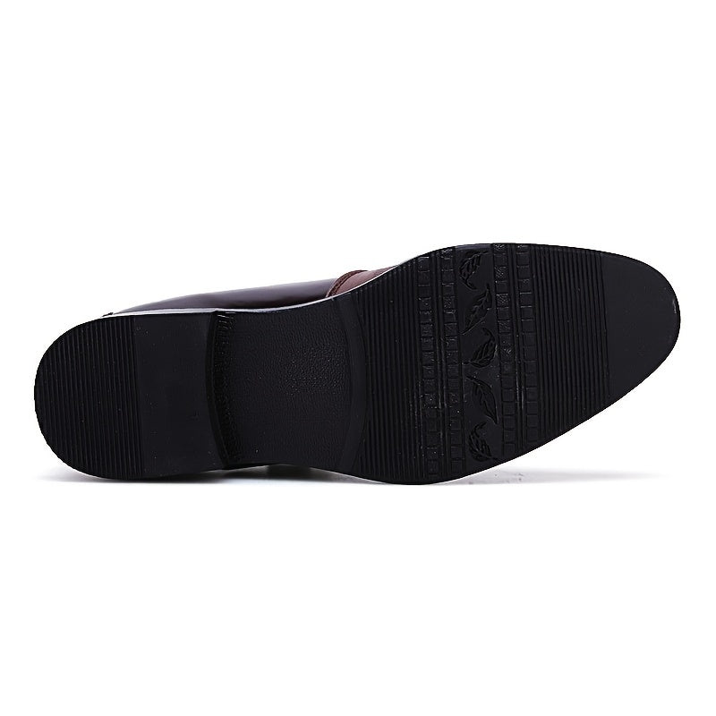 Herr Elegant Affärssko Slip-On med Dragkedja – Klassisk Formell Skostil