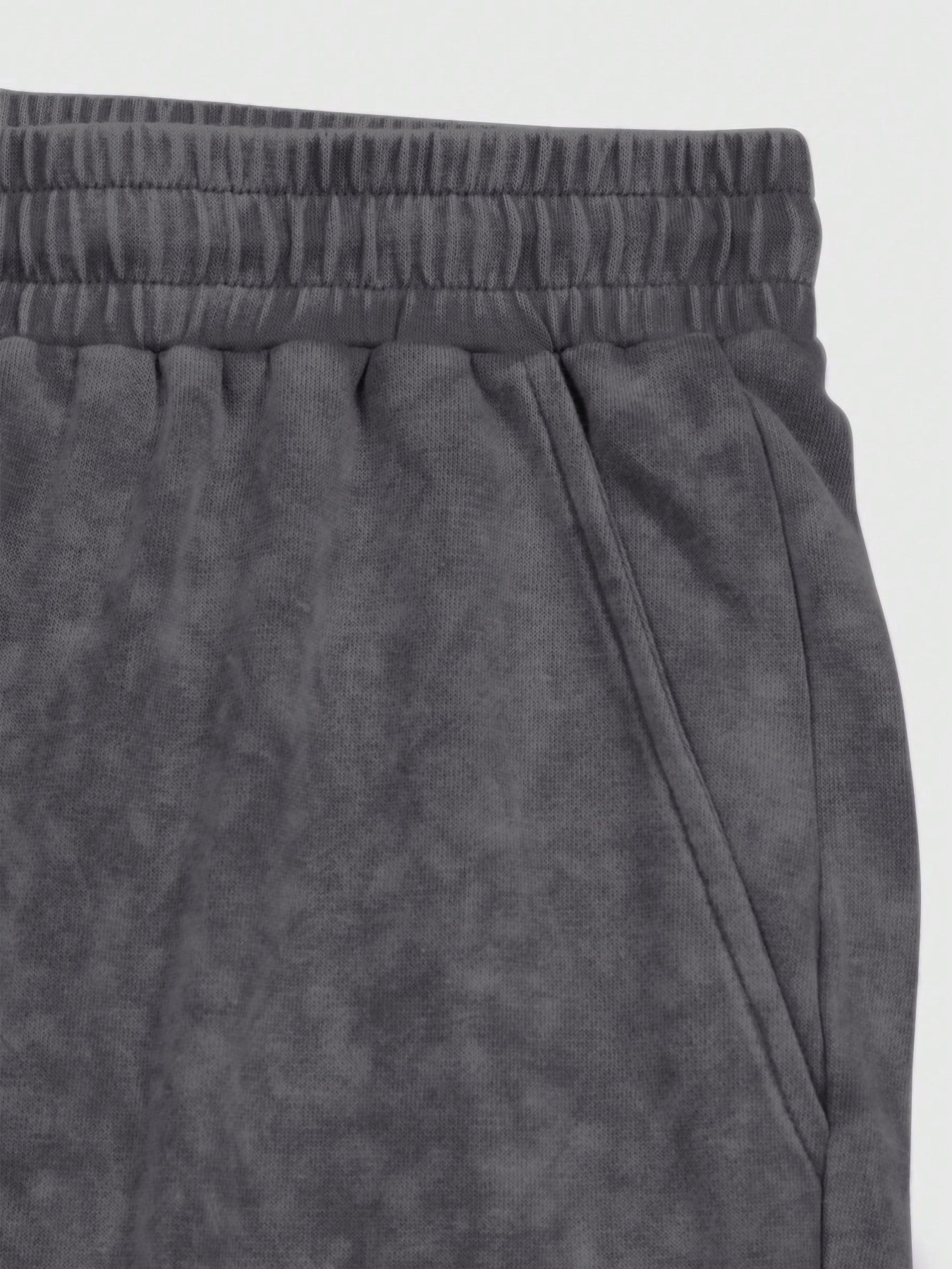 Herrshorts Streetwear med Hustle-tryck, avslappnad stil för vardagsbruk