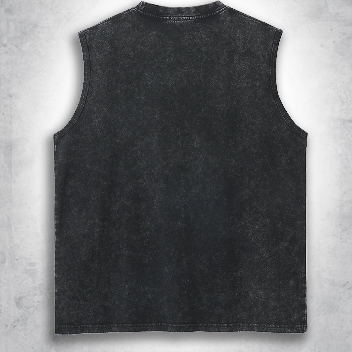 Herrarnas ärmlösa streetwear-tanktop med vintage-tryck och urban stil