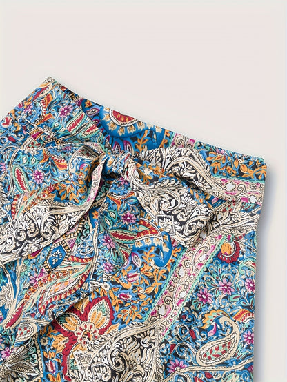 Damkjol Elegant Midilång med Bohemisk Stil för Vår och Sommar