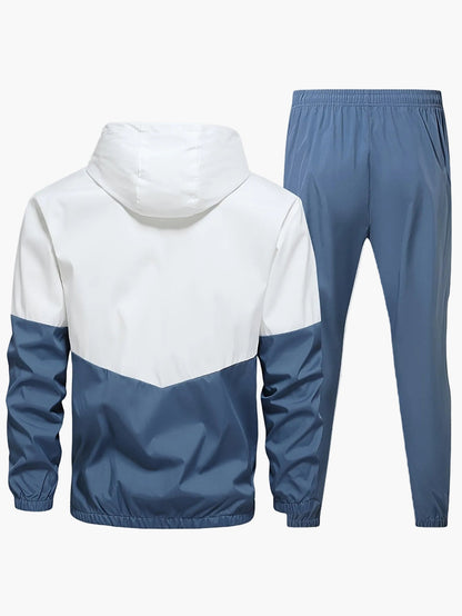 Herr Träningsset Sportig Hoodie och Byxor – Perfekt för Träning och Avslappning