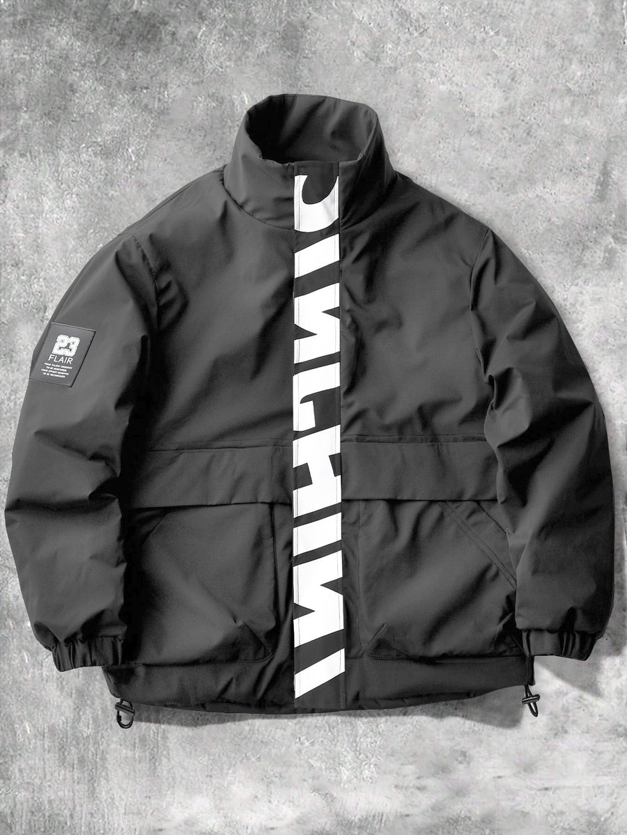 Unisex puffjacka med ståkrage och reflekterande detalj, flera färger