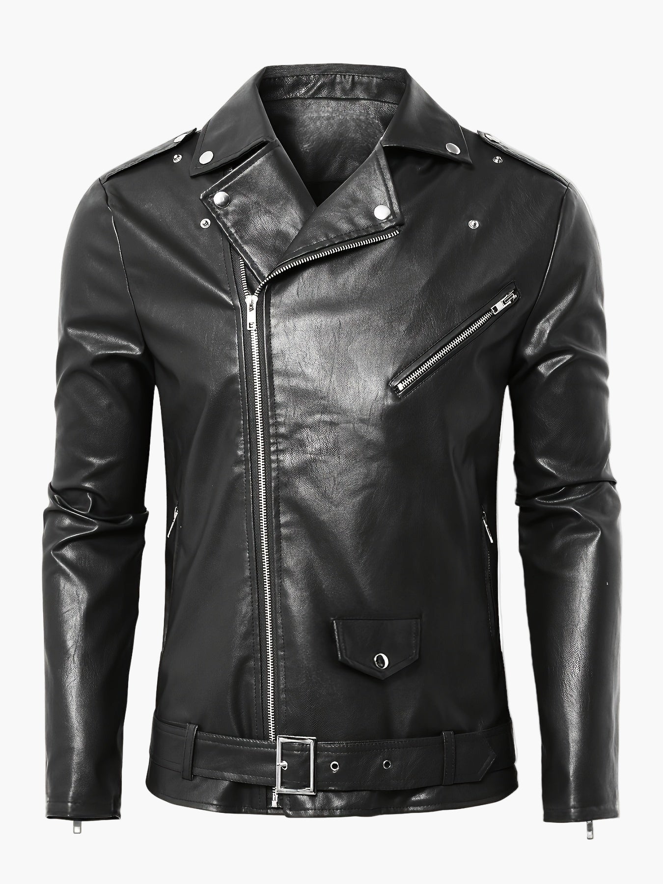 Herr Vintage Bikerjacka – Modern Streetwear Med Stil