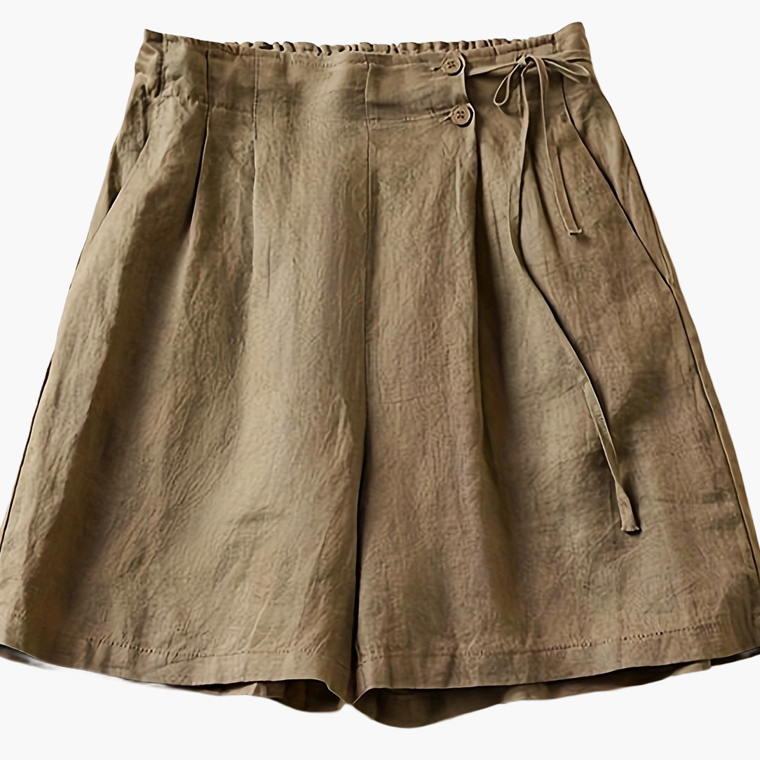 Dam Bermuda Shorts med Hög Midja och Avslappnad Passform – Perfekt för Sommarens Vardag