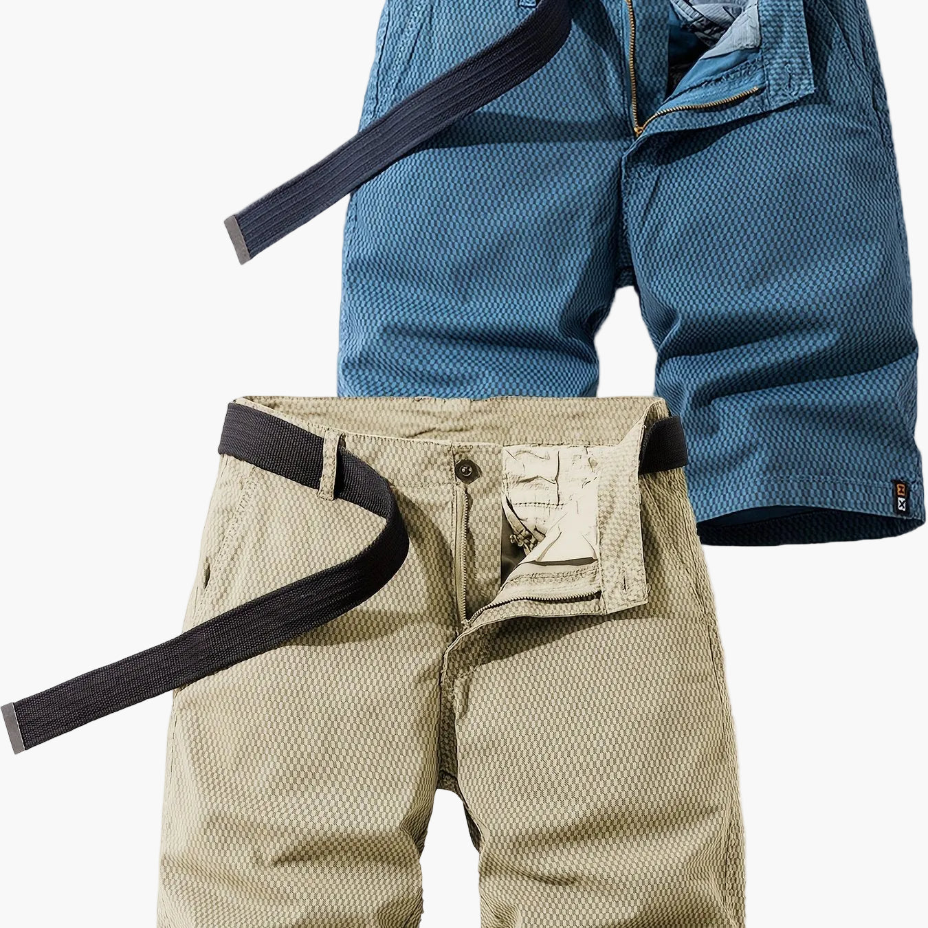 Herrshorts med bälte – Avslappnade och stilrena shorts för vardag och fritid