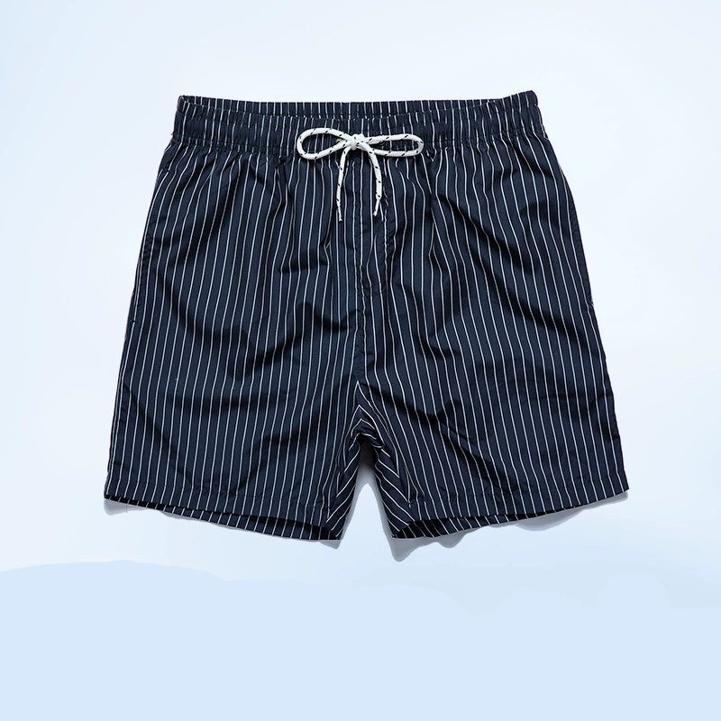 Herr Strandshorts med Smala Ränder – Lediga Badshorts för Strand och Vardag