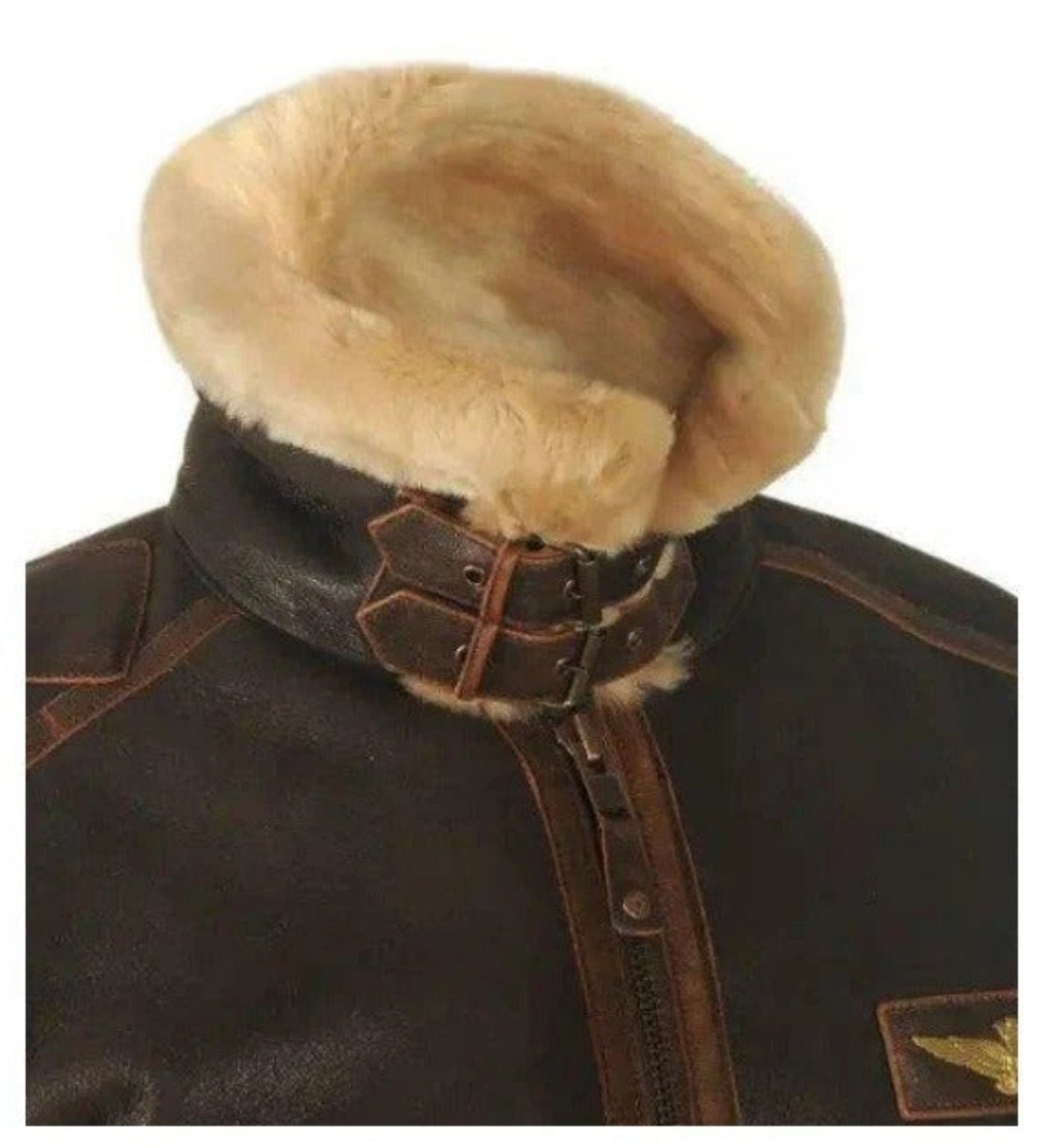 Herr Vintage Pilotjacka i Shearling Stil – Varmt och Tidlöst Ytterplagg för Vinter och Höst