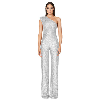 Sue – Ärmellös Enaxlad Paljett Jumpsuit