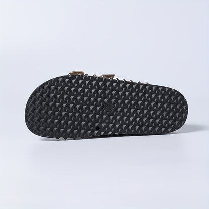 Dam Tofflor Retro Sandaler med Spänne och Platt Sula – Vardag & Sommar