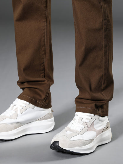 Herr Jeans Byxor Rak Passform Casual Arbetsstil