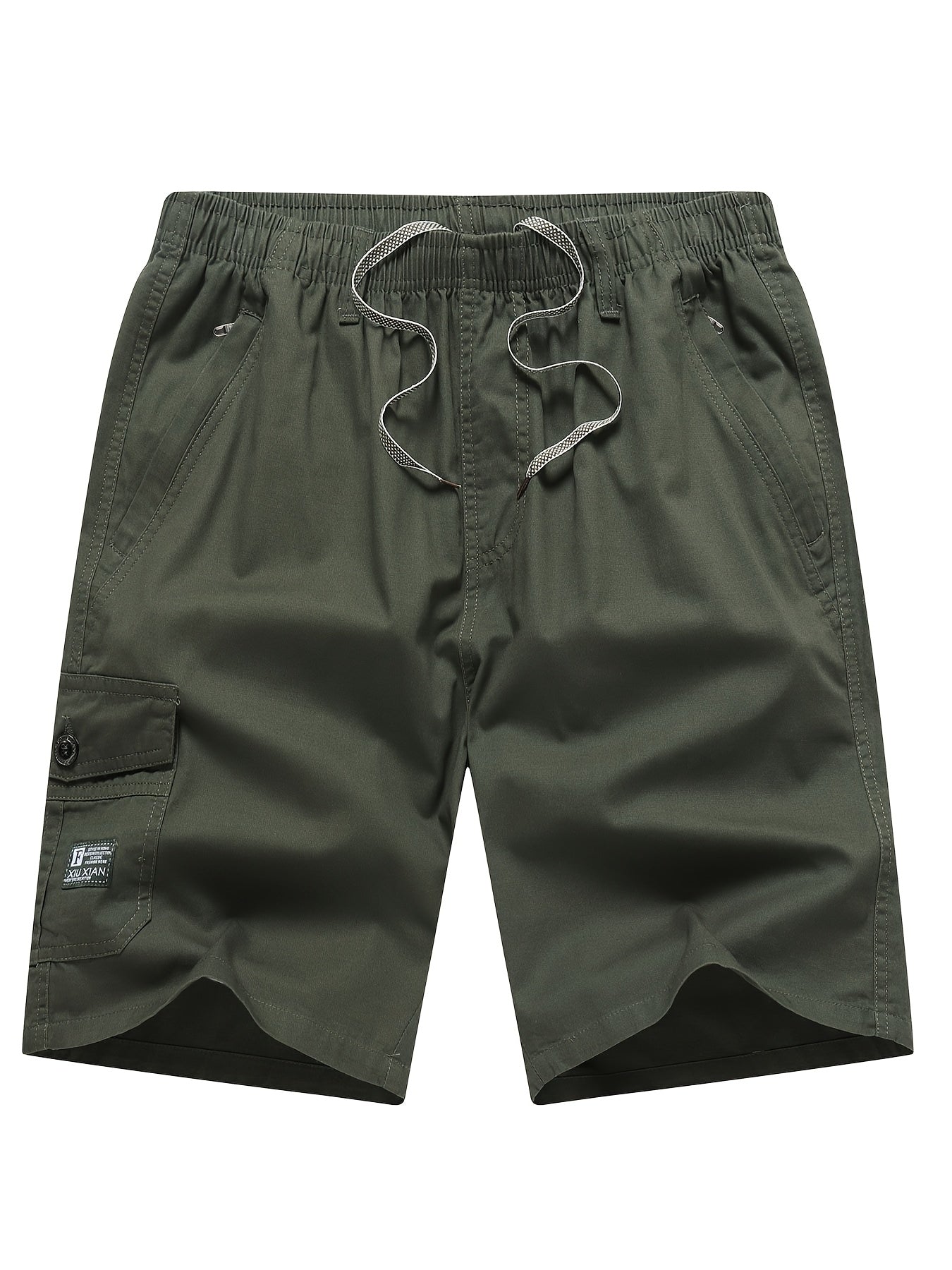 Herrarnas avslappnade cargoshorts med fickor för vardag och fritid