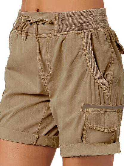 Damers avslappnade cargoshorts med knytband – perfekta för vardagsbruk och sommarutflykter