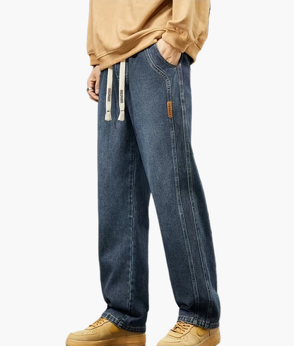 Herr Lösa Baggy Jeans Streetwear Lediga Byxor för Unga