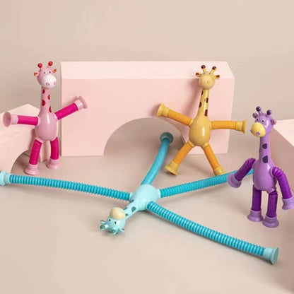 Barnleksak Giraff, Sugekopp & Teleskopisk Rör, Fidget Deformation, Pedagogisk Stressleksak