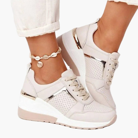Dam Sneakers Plattform Trendiga Komfortskor för Vardagsbruk och Mode