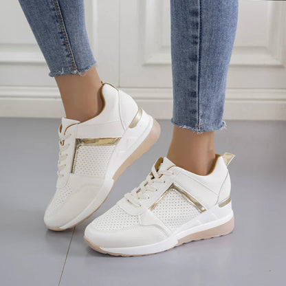 Dam Sneakers Plattform Trendiga Komfortskor för Vardagsbruk och Mode