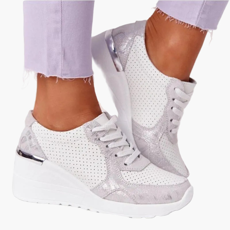 Dam Sneakers Plattform Trendiga Komfortskor för Vardagsbruk och Mode