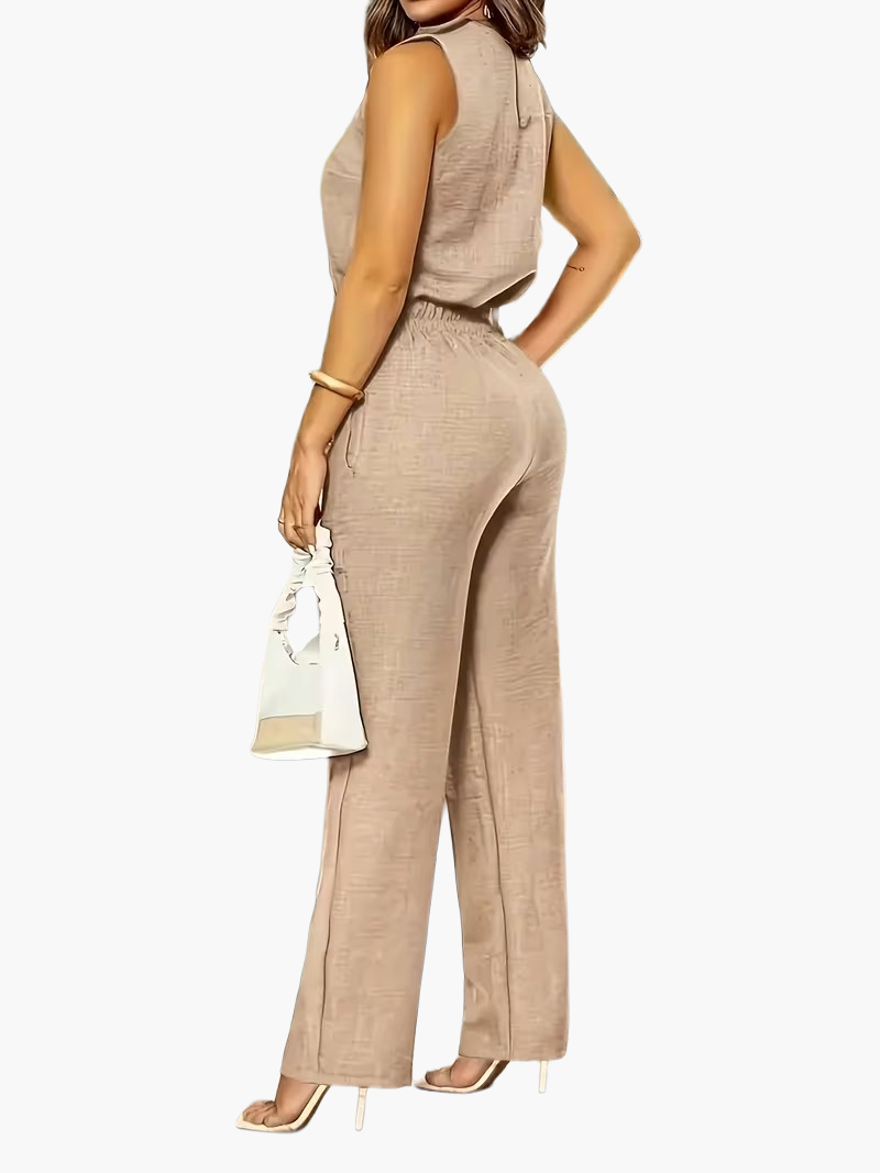 Dam Elegant Byxdress Perfekt för Kontor och Fritid