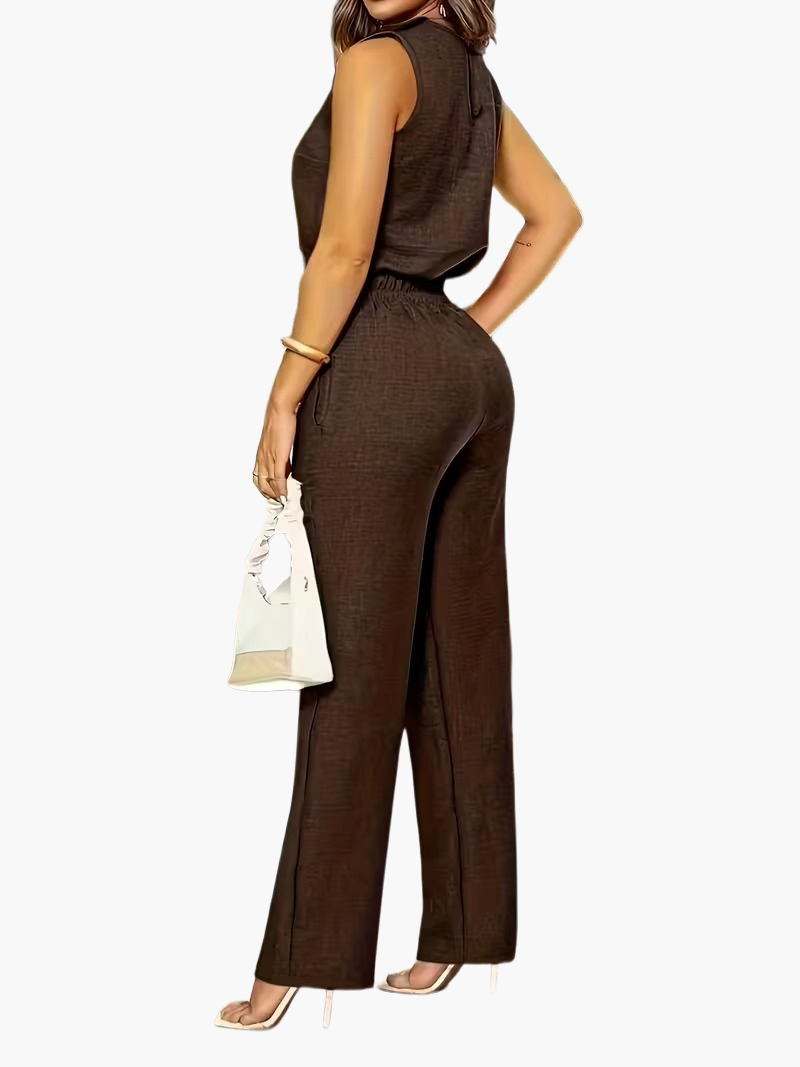 Dam Elegant Byxdress Perfekt för Kontor och Fritid