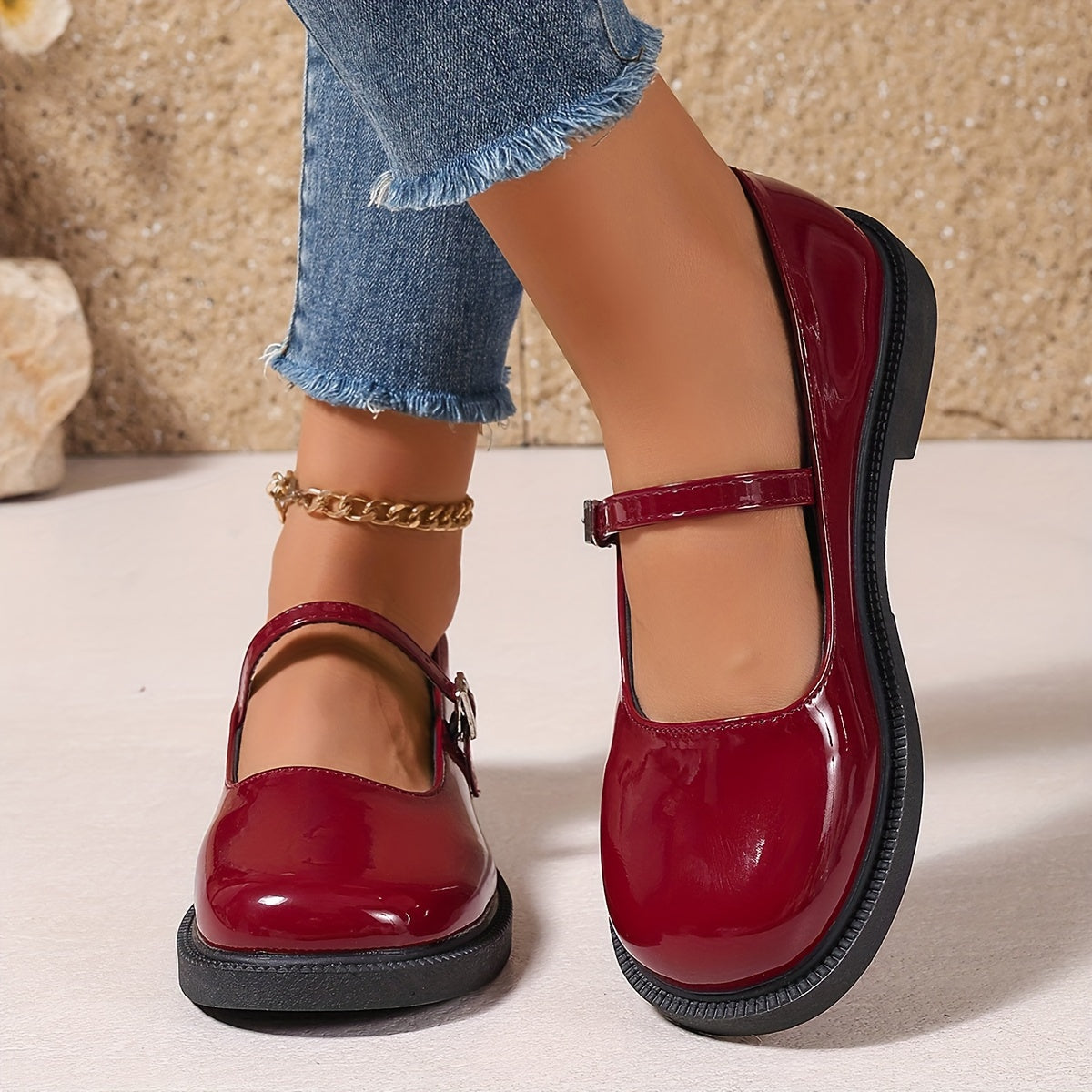 Dam Mary Jane Skor – Klassiska Preppy Loafers för Vardag och Fest